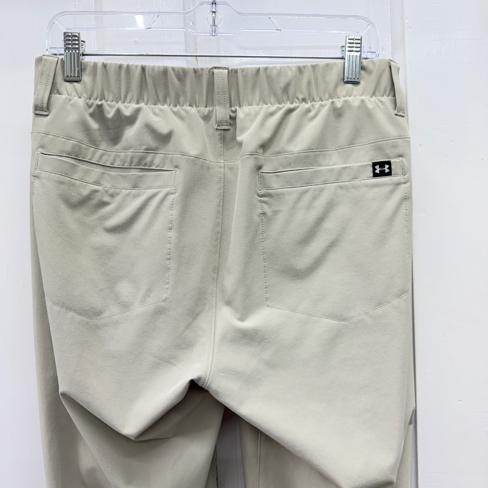 Under Armour Drive 5 Pocket Mens 32 x 30 Khaki Golf Pants Dri Fit Stretch - Picture 4 of 8